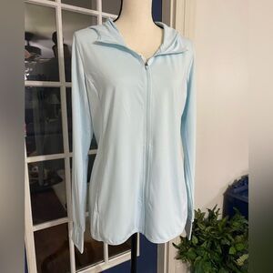 Light Blue Activewear Jacket. new with tags Size Large